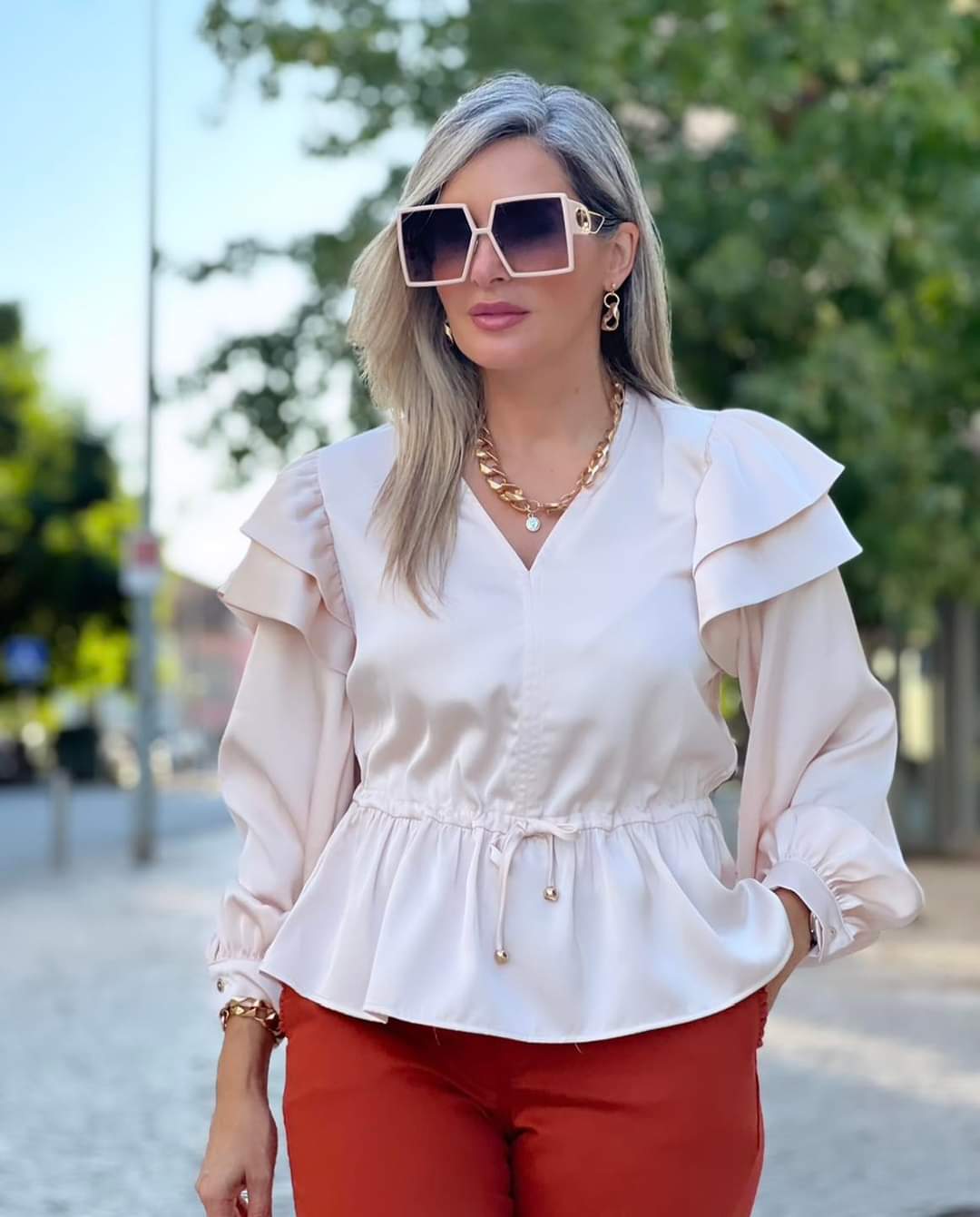 SATIN BLOUSE FOURSOUL