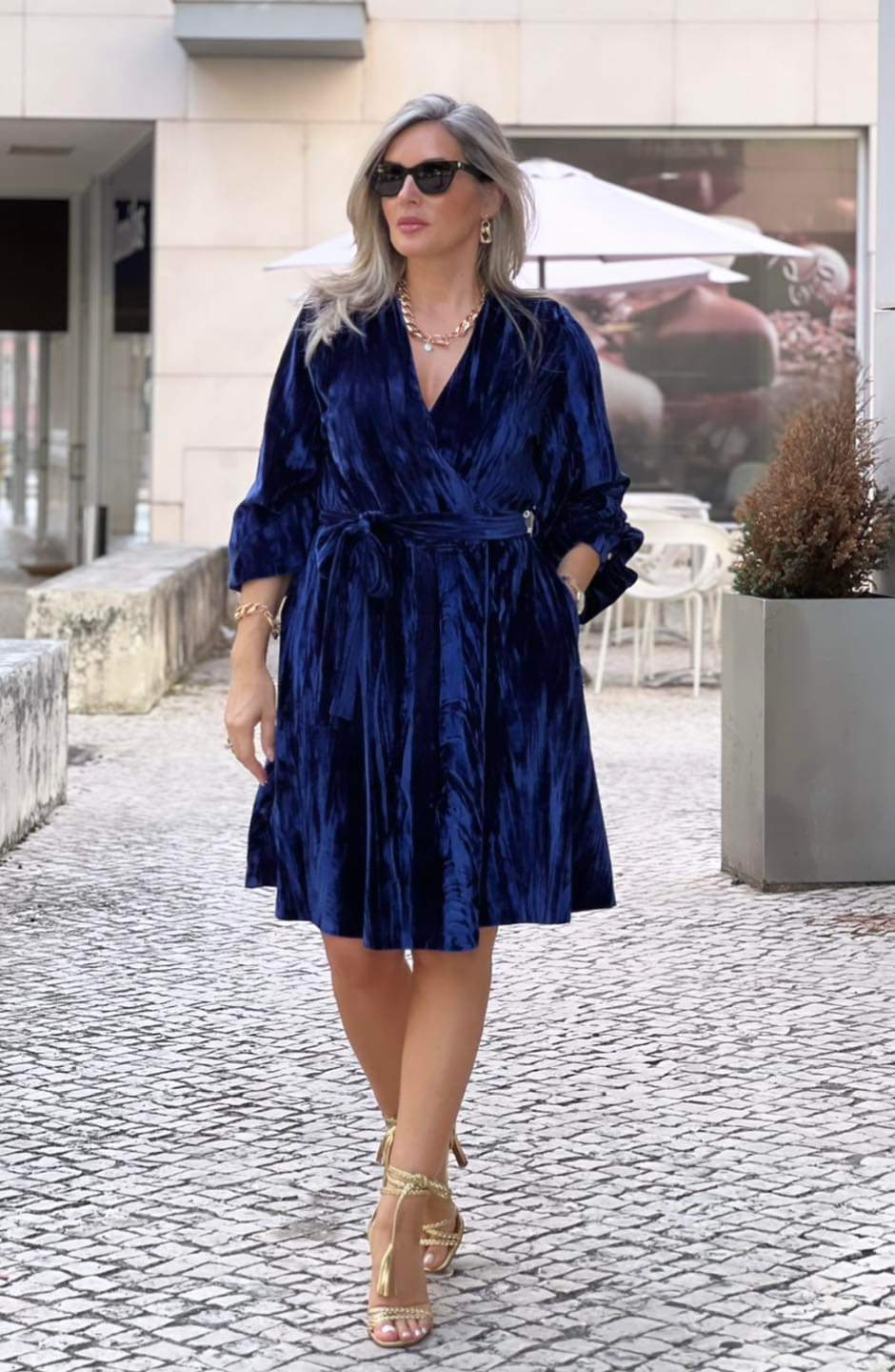 VELVET SHORT DRESS FOURSOUL