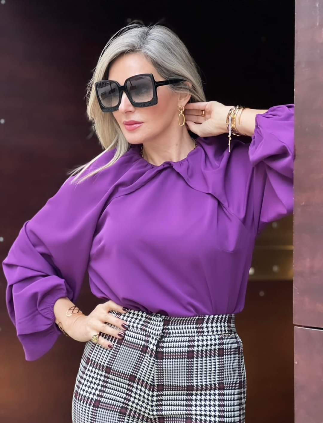 CHESS BLOUSE FOURSOUL