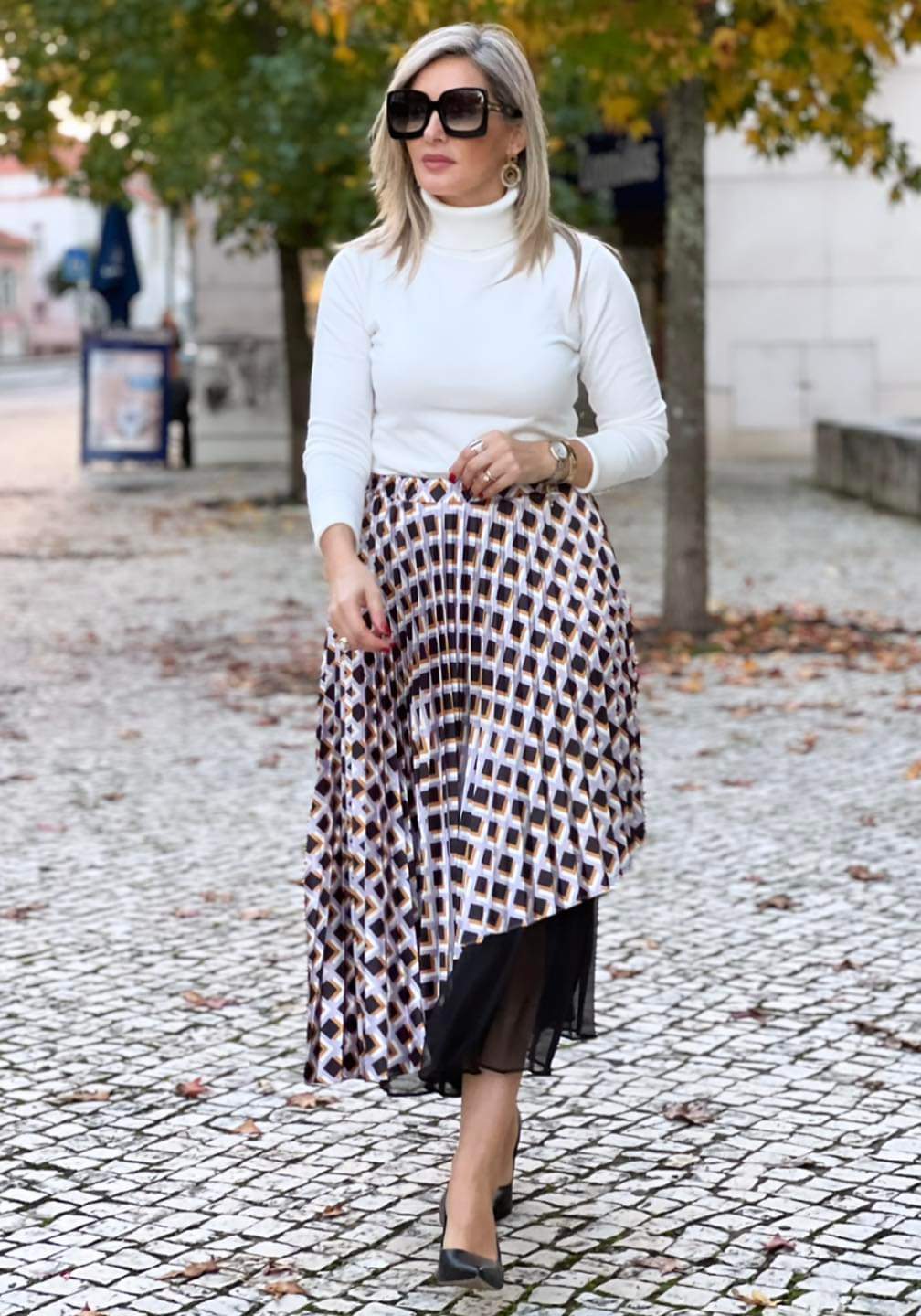 PLATED SKIRT FOURSOUL