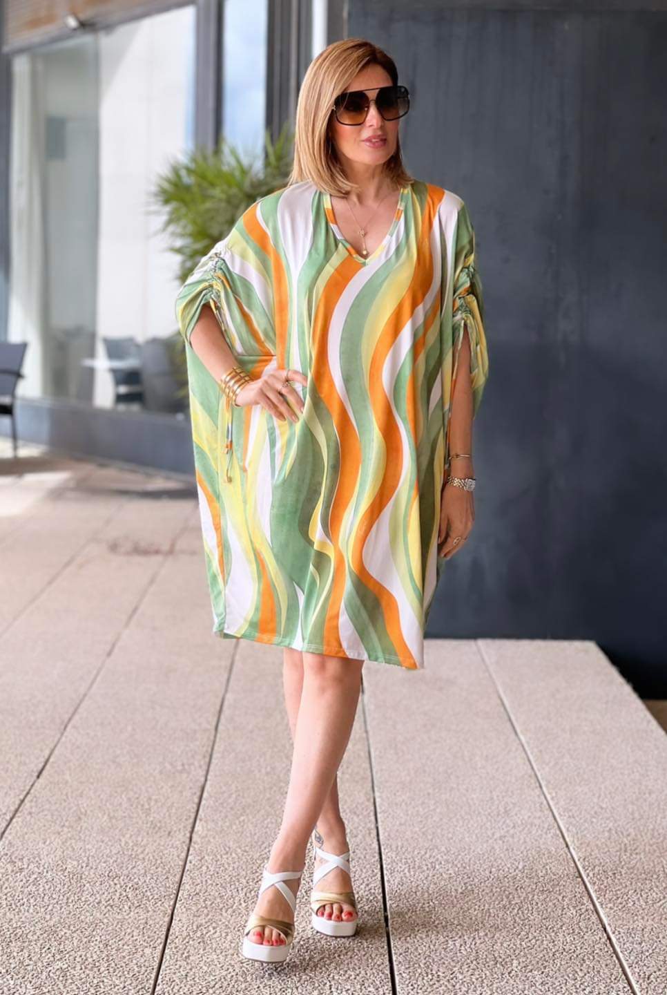 STRIPES SHORT DRESS FOURSOUL