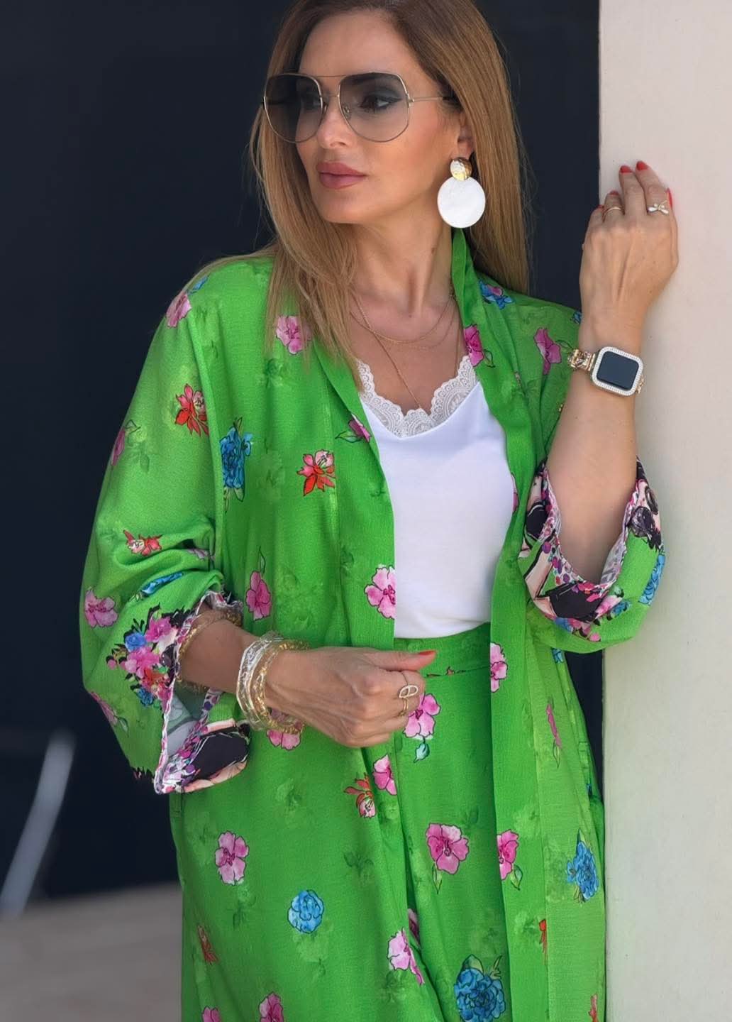 CONJUNTO KIMONO E CALÇA VELVET