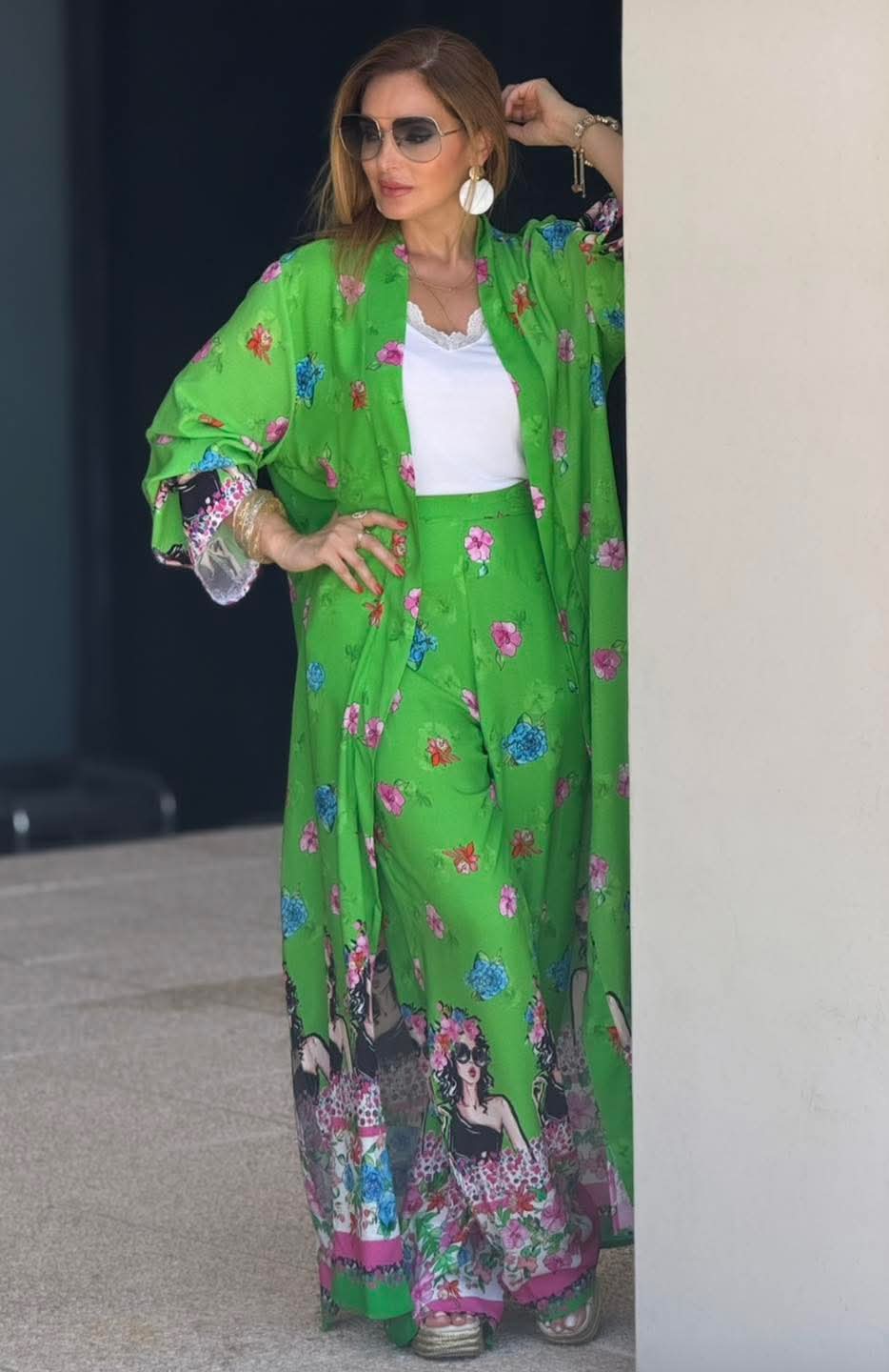 CONJUNTO KIMONO E CALÇA VELVET