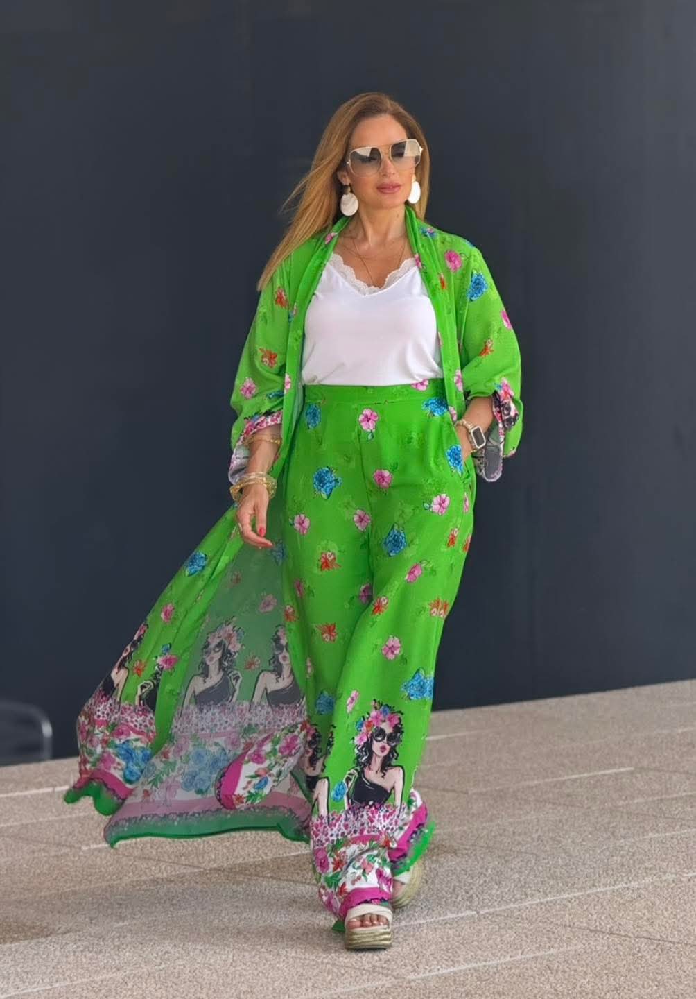 CONJUNTO KIMONO E CALÇA VELVET