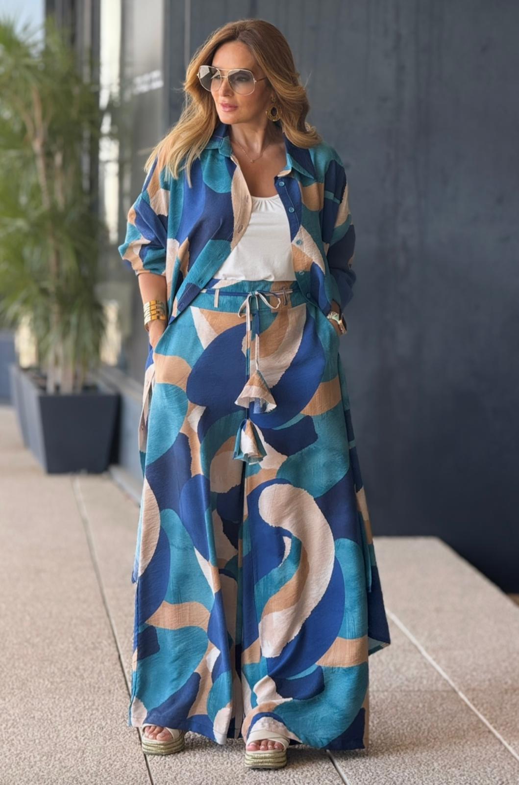 CONJUNTO BLUSA E CALÇA VELVET