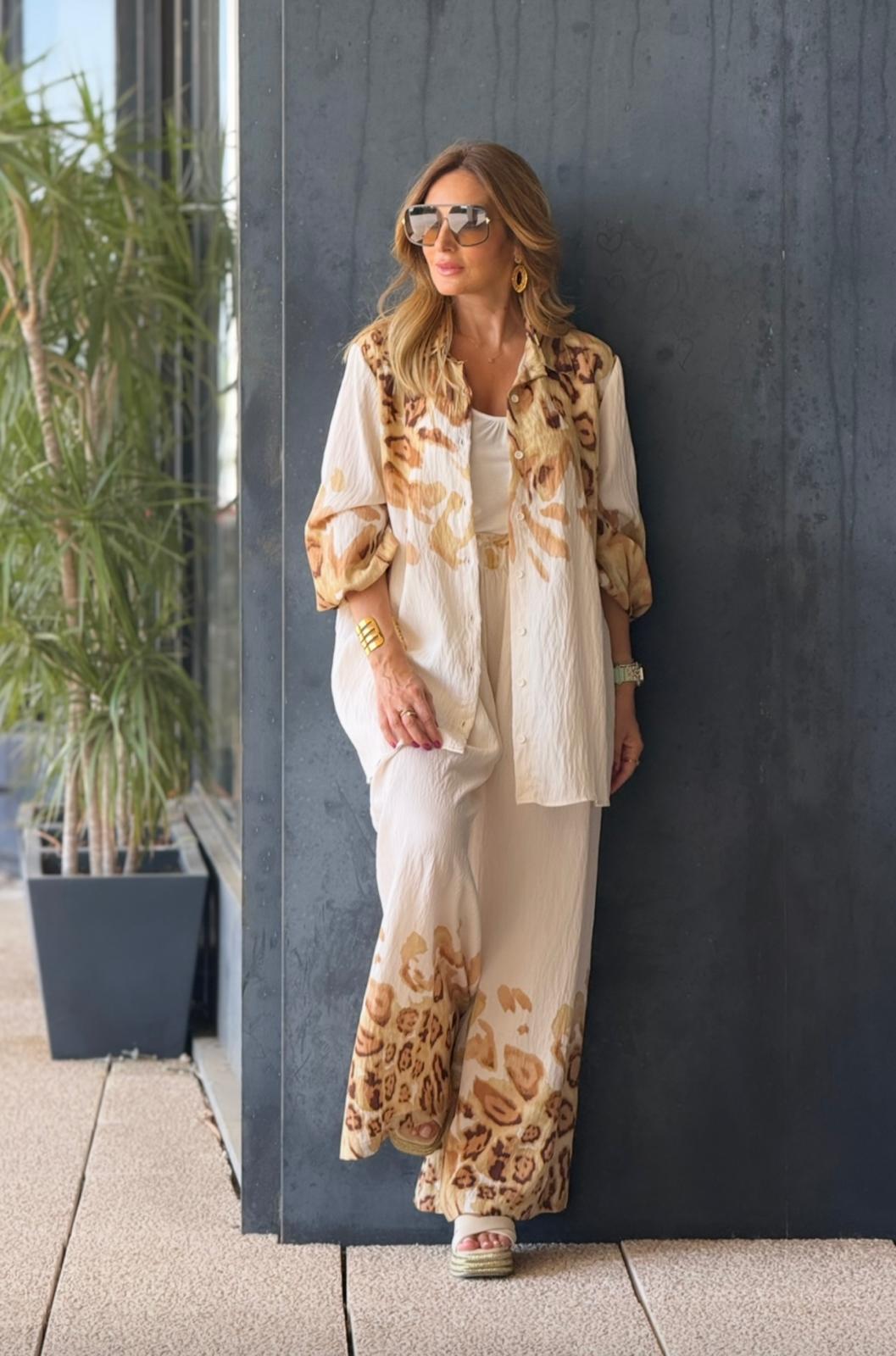 CONJUNTO BLUSA E CALÇA VELVET