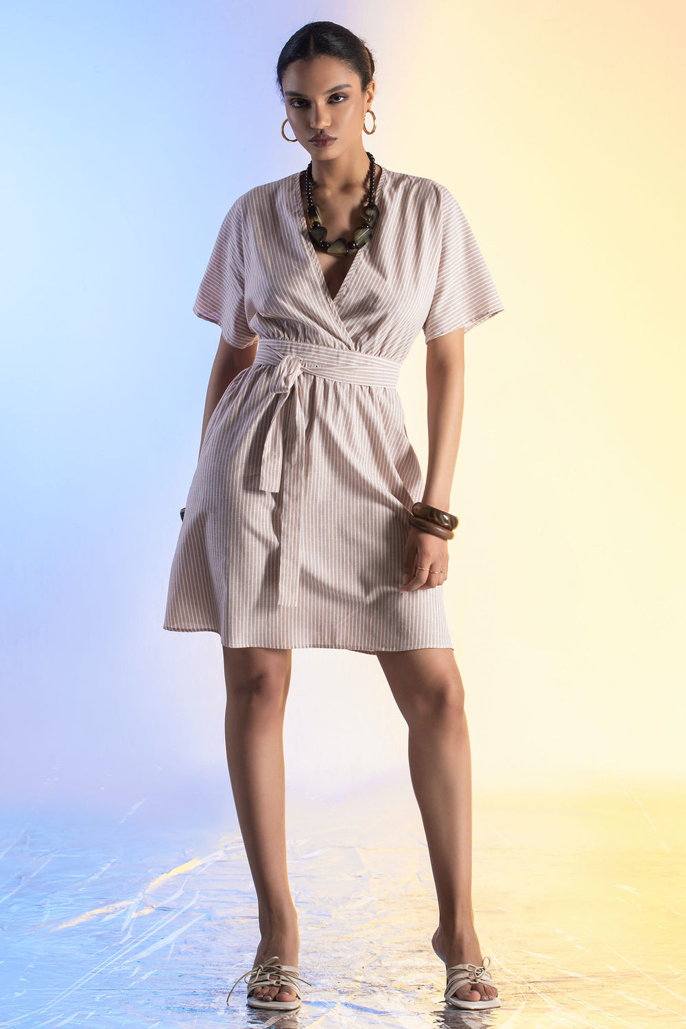 CLASSIC STRIPES SHORT DRESS FOURSOUL