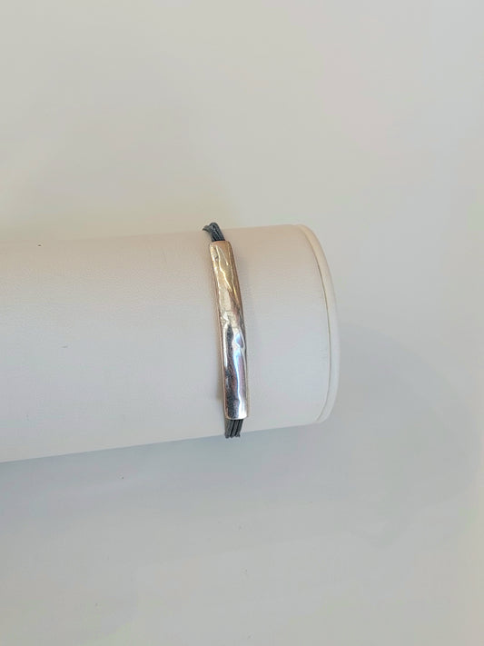 PULSEIRA COURO METAL