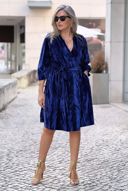 VELVET SHORT DRESS FOURSOUL