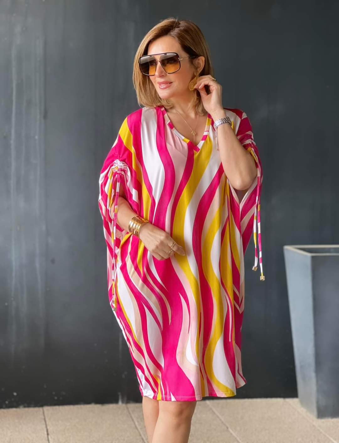 STRIPES SHORT DRESS FOURSOUL