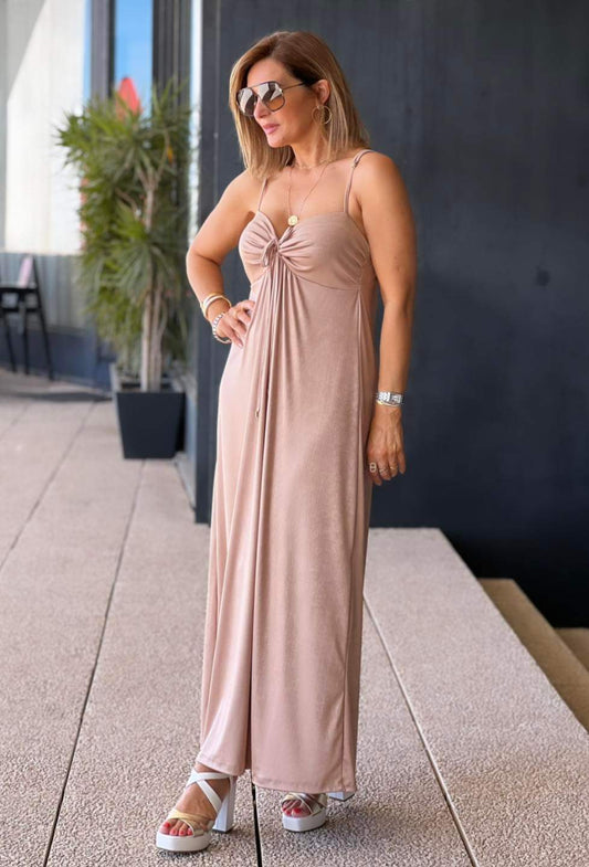 METTALIC DRESS FOURSOUL
