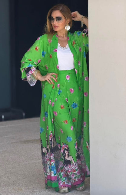 CONJUNTO KIMONO E CALÇA VELVET