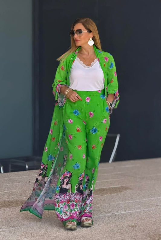 CONJUNTO KIMONO E CALÇA VELVET